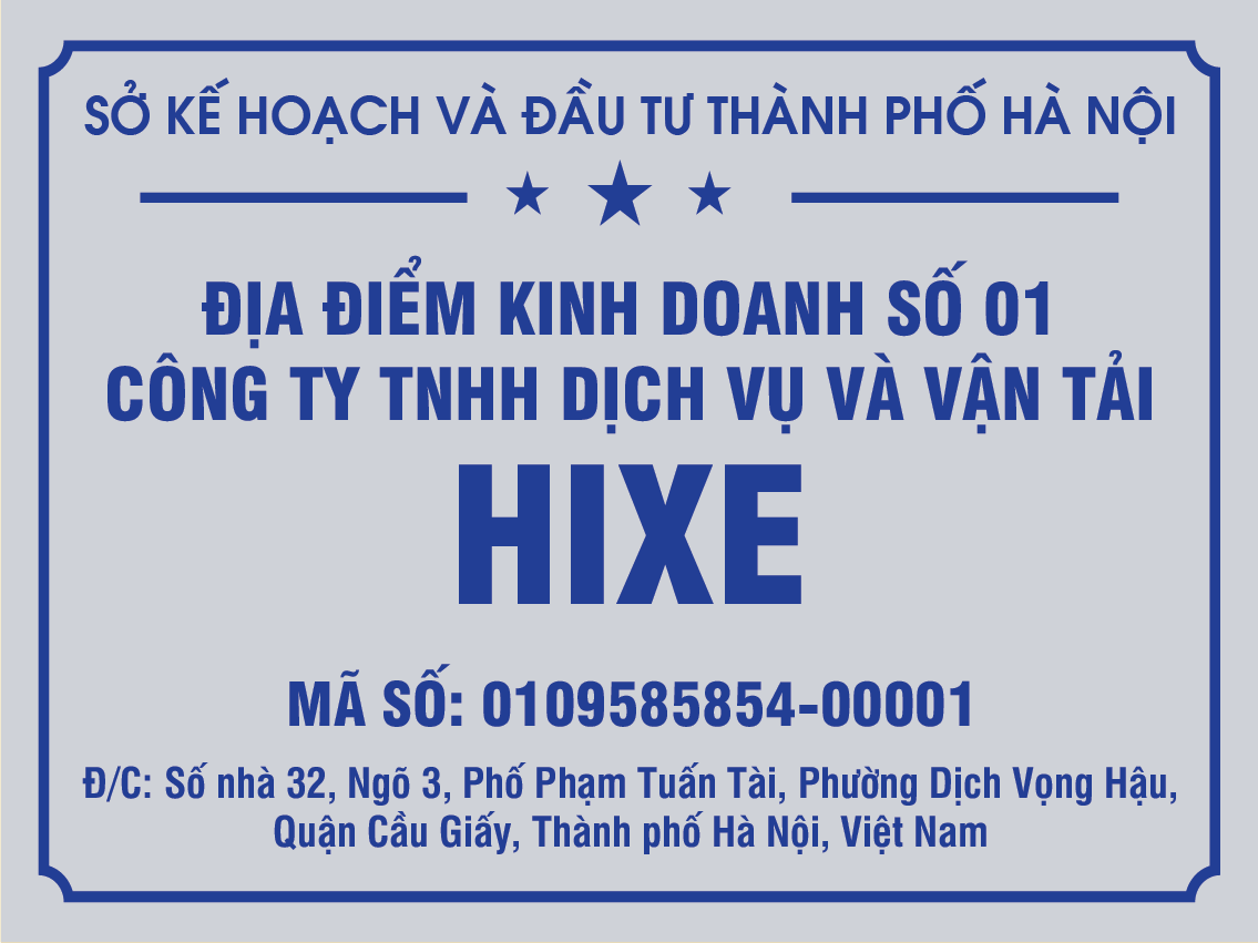 [BH-Mica-Mẫu 2] In bảng hiệu công ty, bảng hộ kinh doanh bền, đẹp